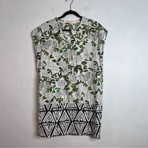 Virginia Johnson Shift Dress Size XS Mixed Art Print Artist Oversized